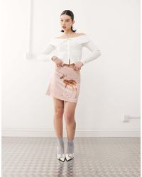Tyler McGillivary - Fawn Motif A-line Mini Skirt - Lyst