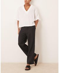 ARKET - – locker geschnittene hose aus leinen - Lyst