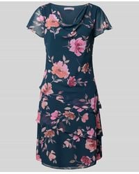 Christian Berg Cocktail - Knielanges Cocktailkleid Im Stufen-Look - Lyst