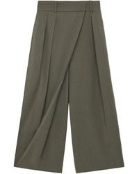 Loewe - Wool Cropped Wrap Trousers - Lyst
