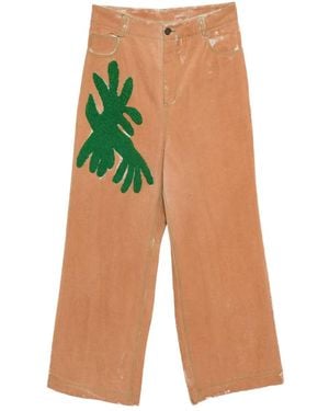 Kinyan Lam Jean Droit À Broderies - Vert