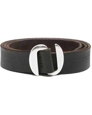 Orciani Leather interlocking-buckle belt - Grau