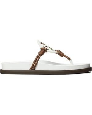 Tory Burch Sandalias Miller Cloud con tira entre los dedos - Blanco
