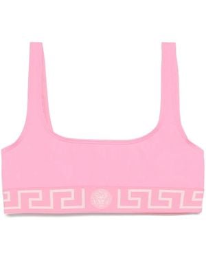 Versace Bikinioberteil Mit Greca-Detail - Pink