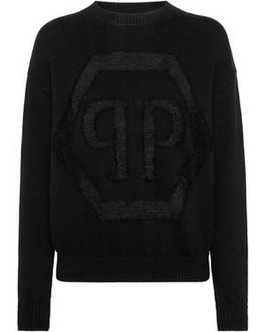 Philipp Plein ロゴ セーター - ブラック
