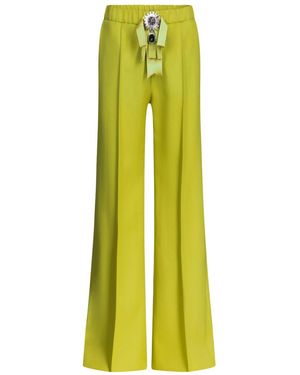 Area Crystal-embellished Pants - Yellow