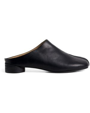 MM6 by Maison Martin Margiela Leather Square-Toe Sandals - Black