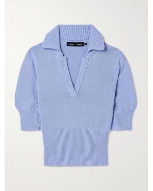 Proenza Schouler Reeve Pullover Aus Einer Baumwollmischung Mit Polokragen - Blau