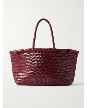 Dragon Diffusion Bamboo Triple Jump Große Tote Aus Geflochtenem Leder - Rot