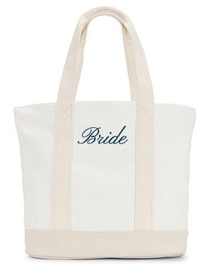 Gigi & Olive Bridal Canvas Tote Bag - Weiß