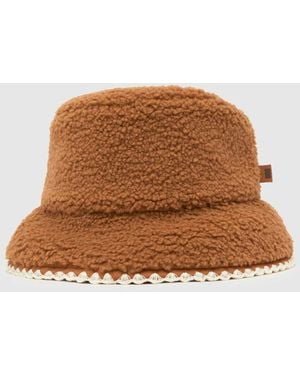 UGG Fluff Scalloped Hat - Brown