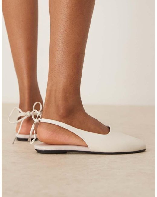Bailarinas Blancas Destalonadas De -Blanco Calvin Klein de color Natural