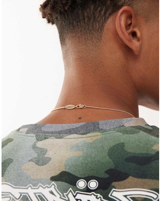 Classics 77 Gray Chain Necklace With Snake Tag Pendant for men