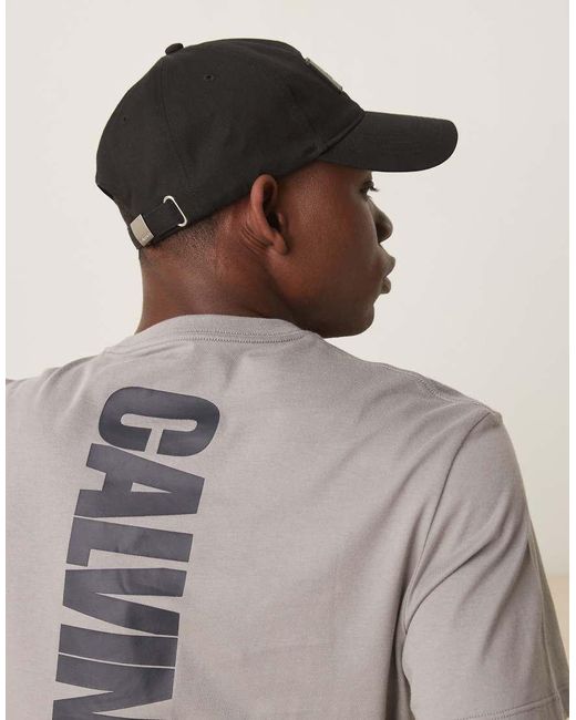 Calvin Klein Gray Patch Logo Cap for men