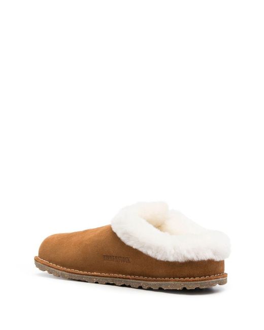 Birkenstock Brown Zermatt Suede Leather Slippers for men