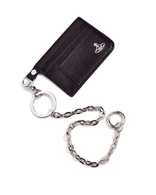Vivienne Westwood White Flat Chain Card Holder for men