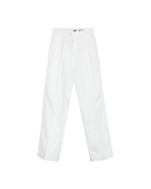 Dickies White Straight Trousers