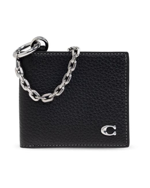 Portefeuille À Deux Volets Avec Chaîne COACH pour homme en coloris Black