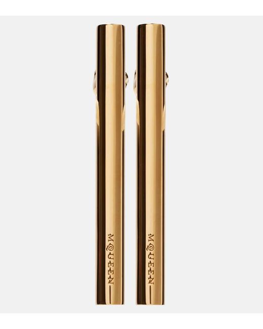 Alexander McQueen Metallic Ohrringe Mit Logo
