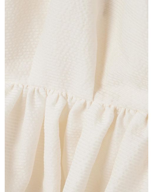 LIBEROWE White Tamara Neckholder-Oberteil Aus Crêpe Mit Schößchen